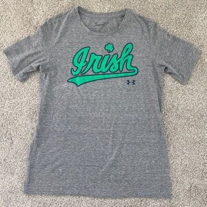 Under Armour Women’s Notre Dame Gray Irish T-Shirt size L